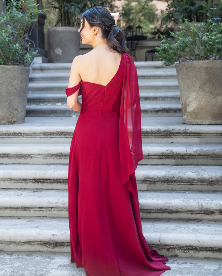 Vestido Largo de Fiesta Celine Burdeo