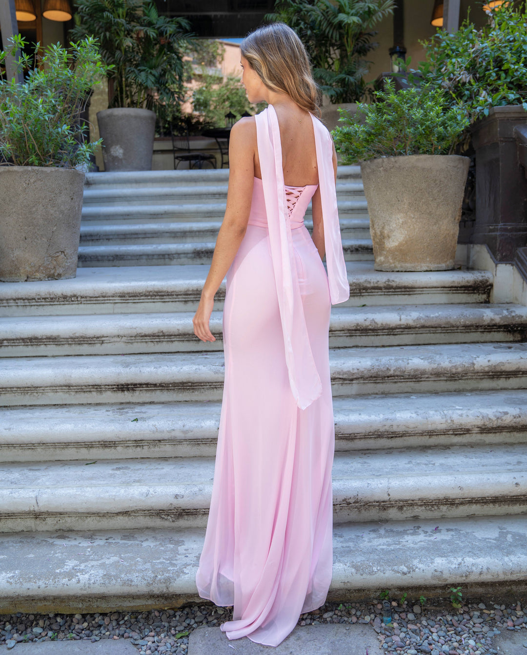 Vestido Largo de Fiesta Cloe Rosado