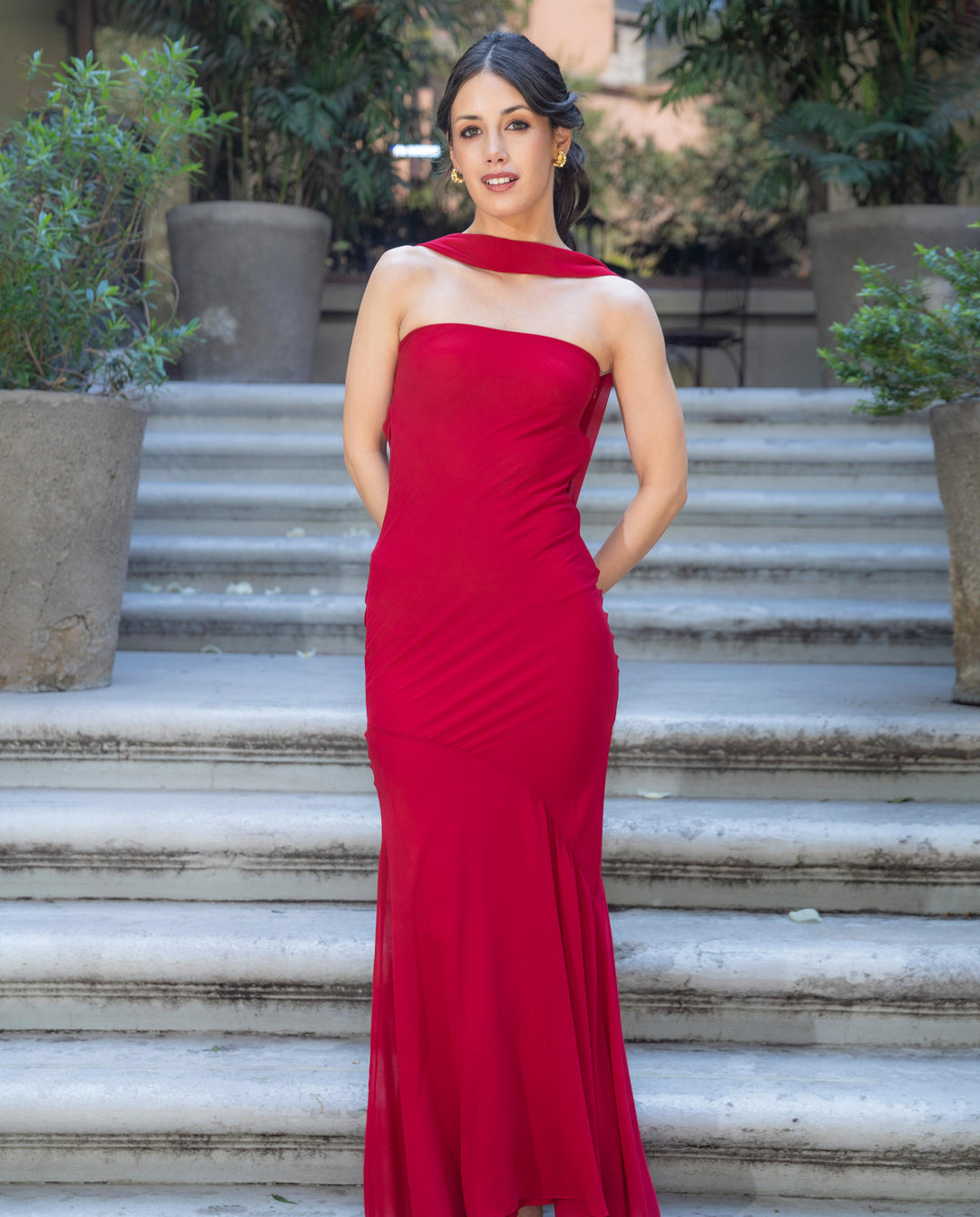 Vestido Largo de Fiesta Livia Rojo