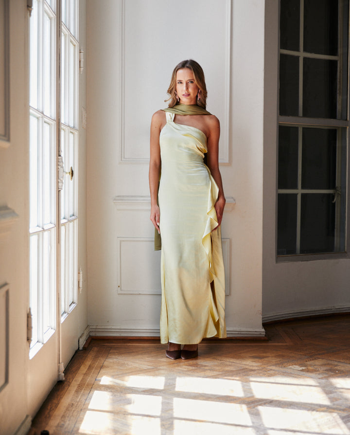 Vestido Largo de Fiesta  Soledad Amarillo