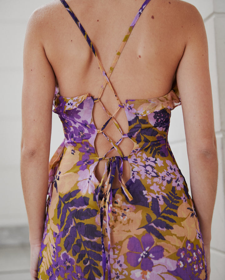 Vestido Largo de Fiesta Tamar Fondo Morado