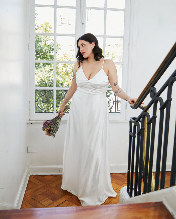 Vestido Largo de Novia Amaris Ivory