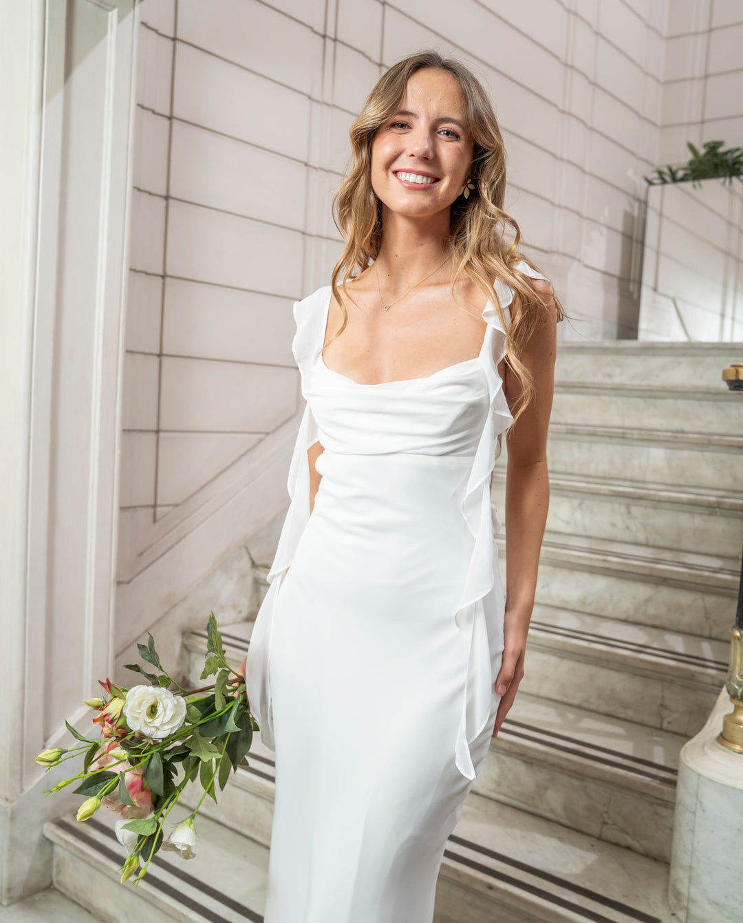 Vestido Largo de Novia Arietta Blanco
