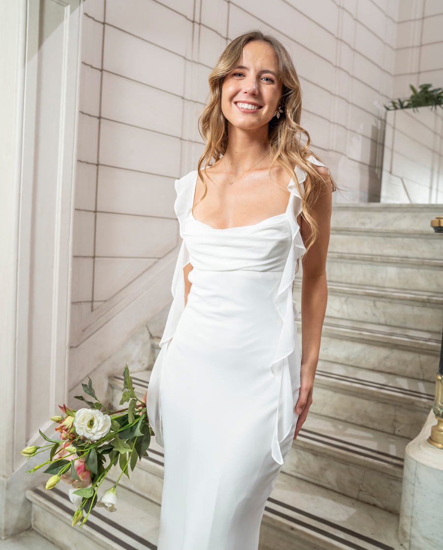 Vestido Largo de Novia Arietta Blanco
