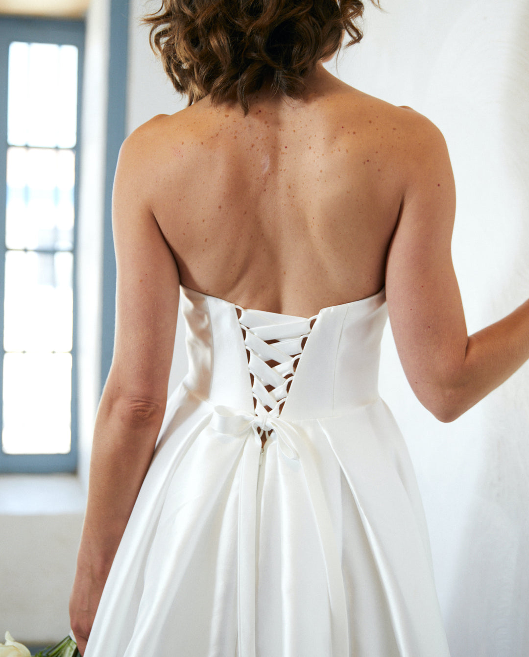 Vestido Largo de Novia Celeste Blanco