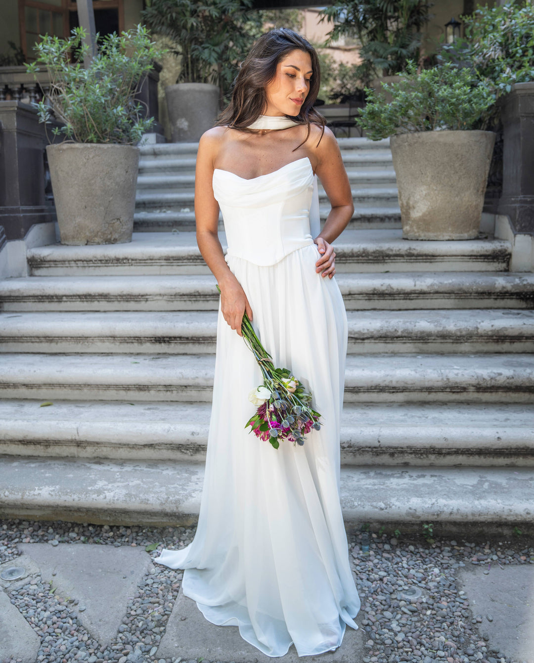 Vestido Largo de Novia Duna Ivory