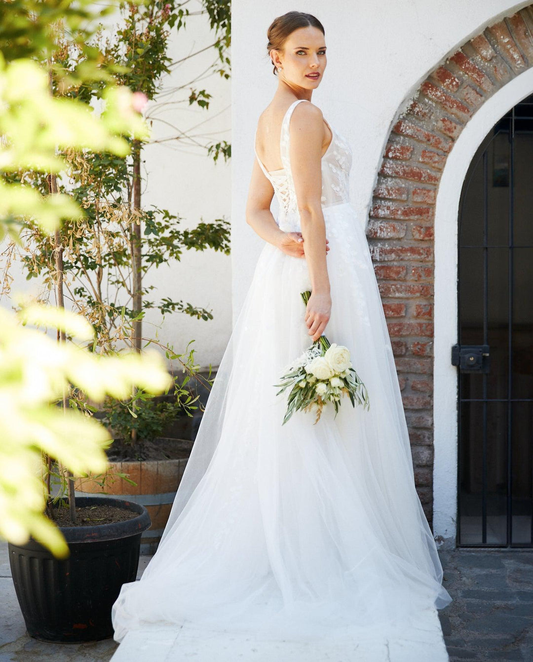 Vestido Largo de Novia Eloise Tul Ivory