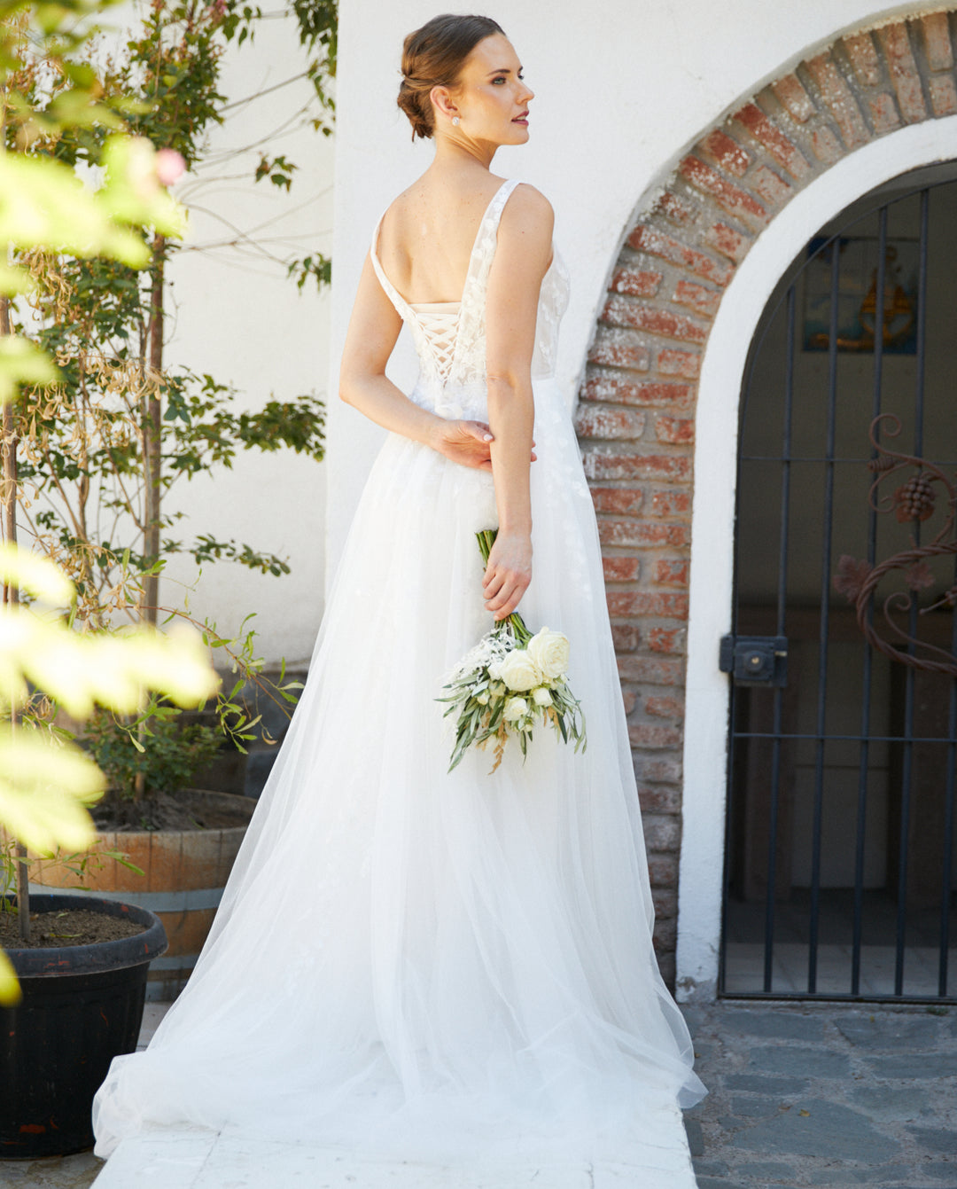 Vestido Largo de Novia Eloise Tul Ivory