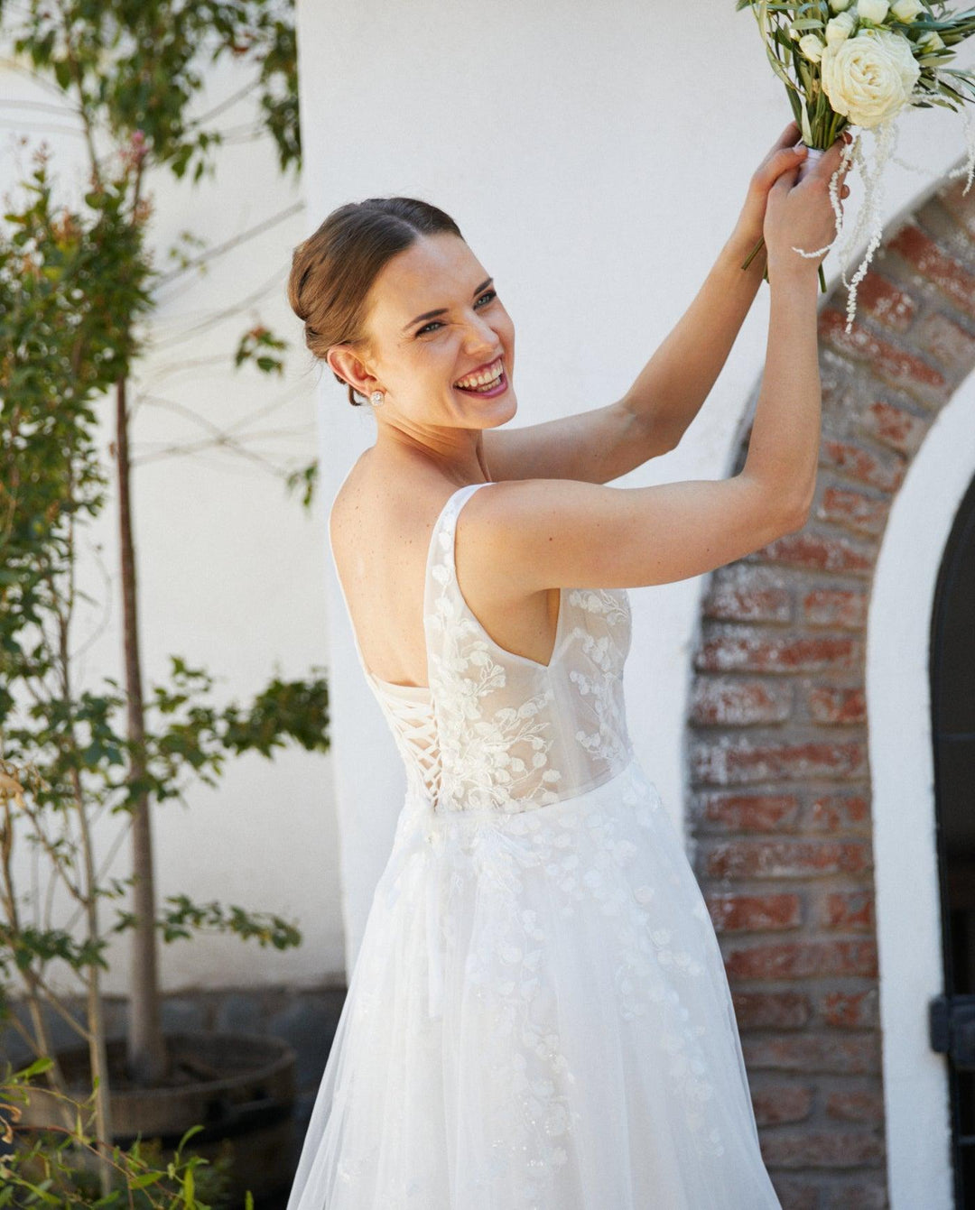 Vestido Largo de Novia Eloise Tul Ivory
