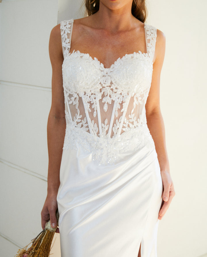 Vestido Largo de Novia Vigo Blanco
