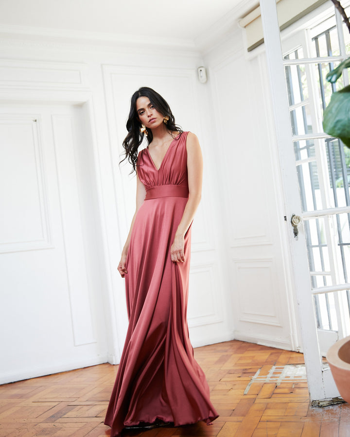 Vestido Amaranta Canela Claro