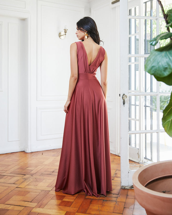 Vestido Amaranta Canela Claro