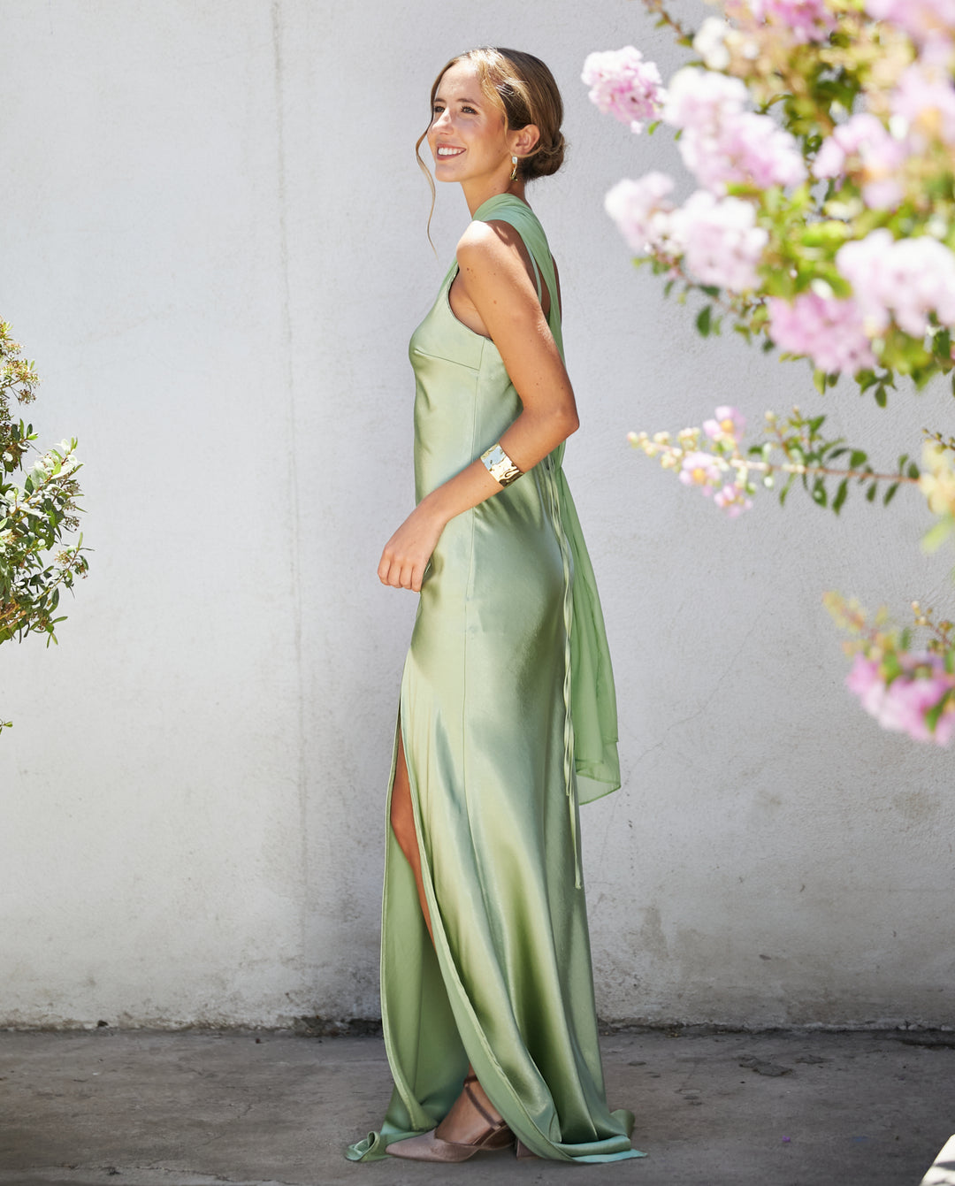 Vestido Largo de Fiesta Dublin Verde Claro