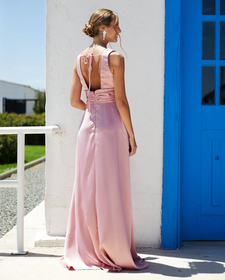 Vestido Largo de Fiesta Isabel Rosado