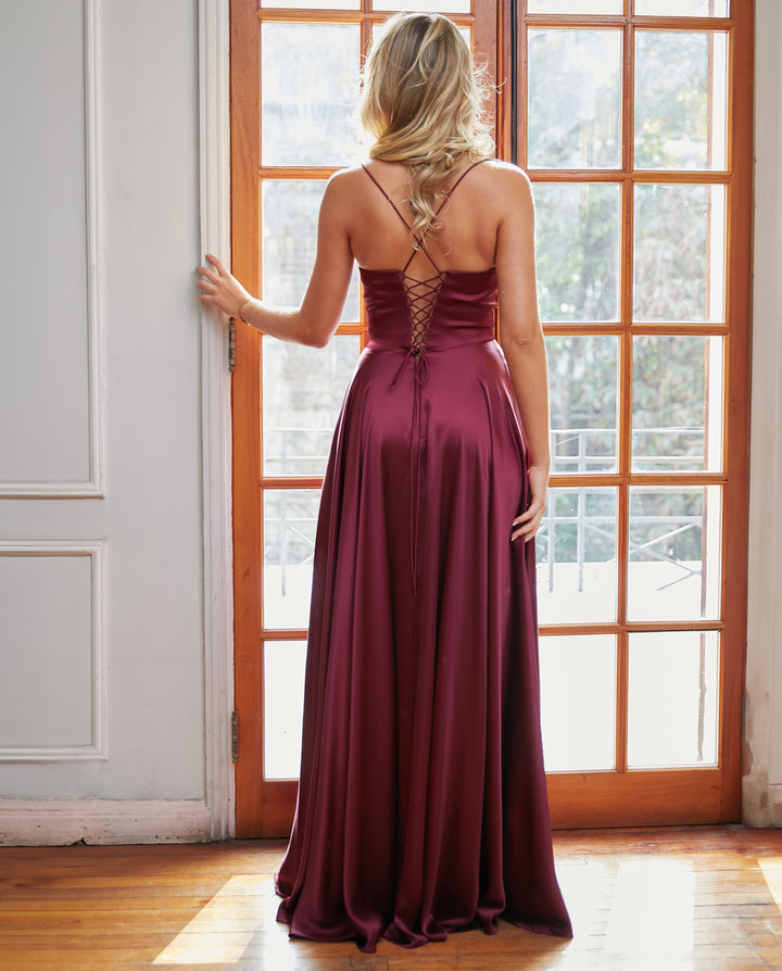 Vestido Largo de Fiesta Silvana Burdeo