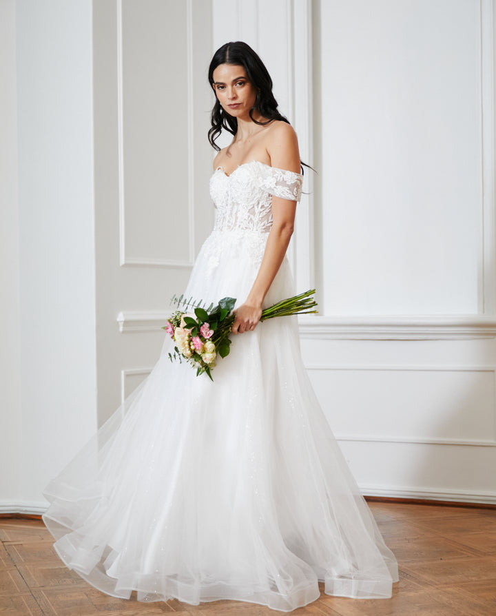 Vestido Largo de Novia Anais Ivory