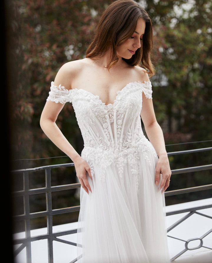 Vestido Largo de Novia Avelina Blanco