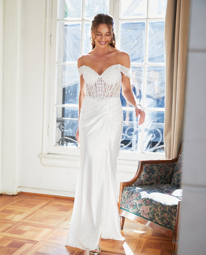 Vestido Largo de Novia Emi Blanco