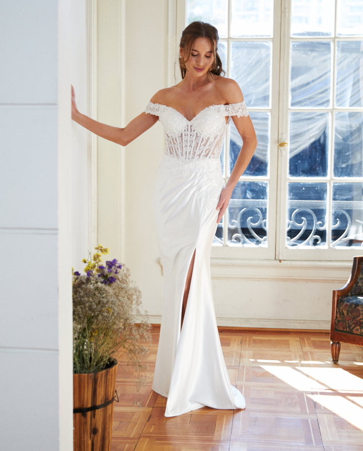 Vestido Largo de Novia Emi Blanco
