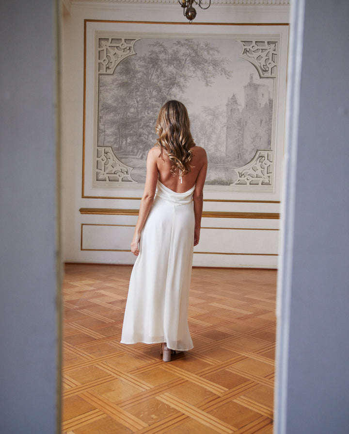 Vestido Largo de Novia Leblón Crema