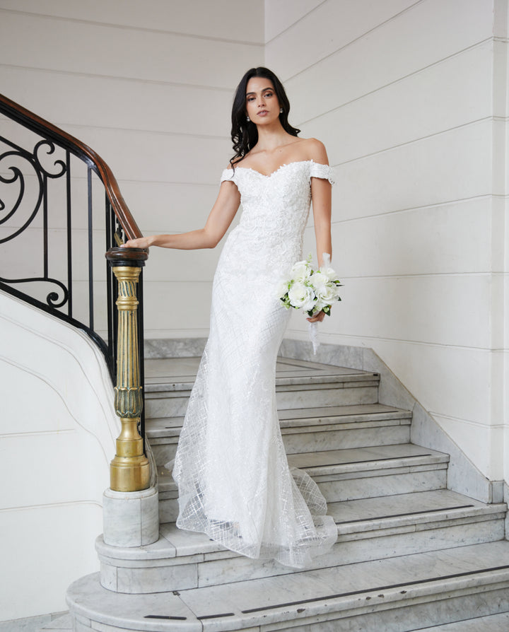 Vestido Largo de Novia Letizia Ivory
