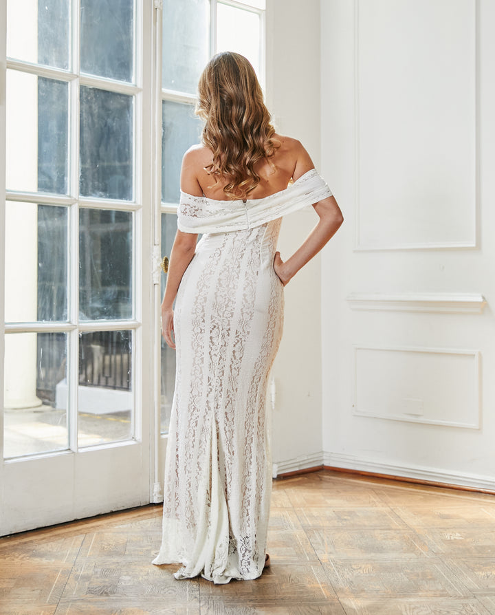 Vestido Largo de Novia Liliana Crema
