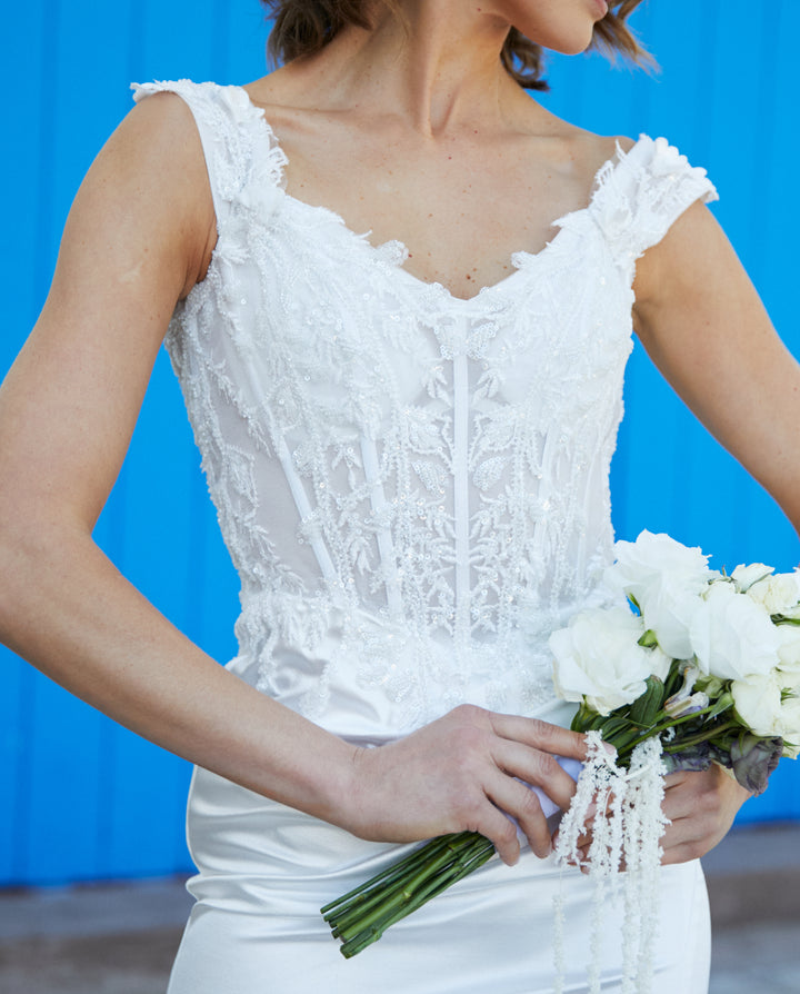 Vestido Largo de Novia Mai Blanco