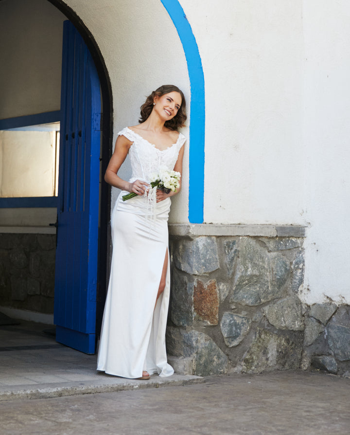 Vestido Largo de Novia Mai Blanco