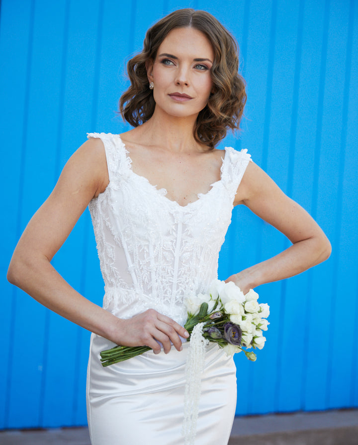 Vestido Largo de Novia Mai Blanco