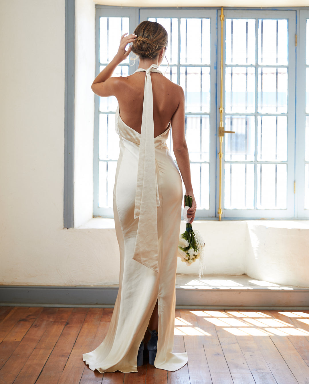 Vestido Largo de Novia Maria Fernanda Crema