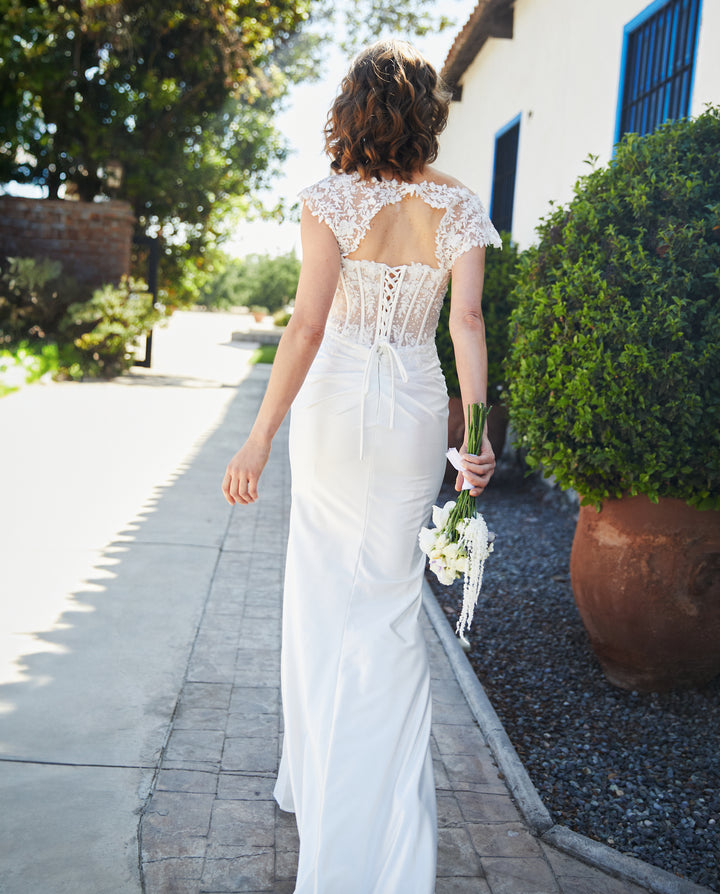 Vestido Largo de Novia Mika Blanco
