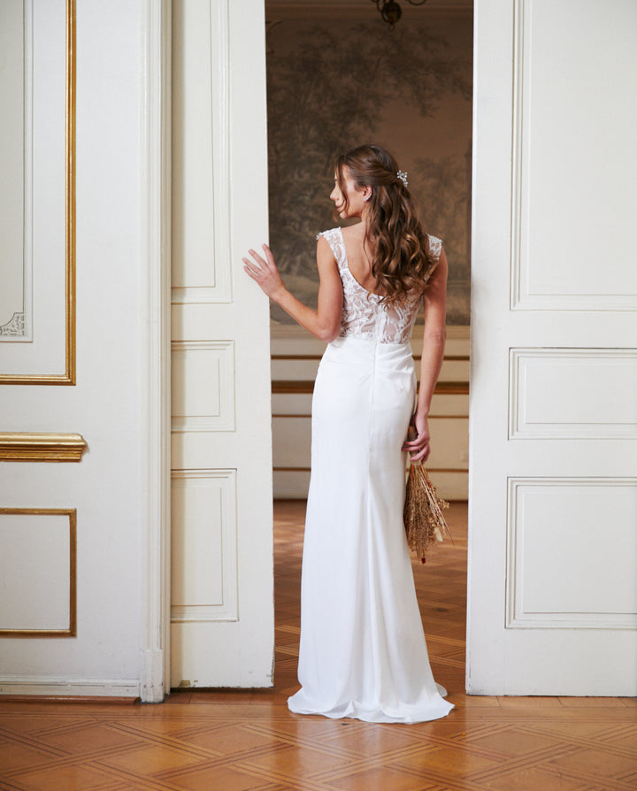 Vestido Largo de Novia Sigrid Blanco