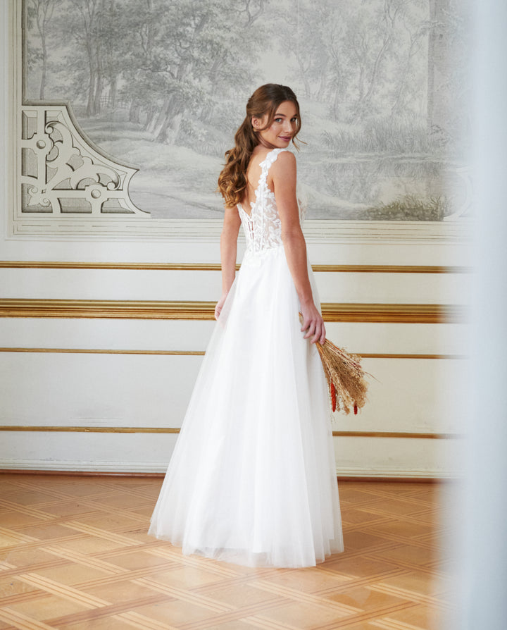 Vestido Largo de Novia Vilma Ivory