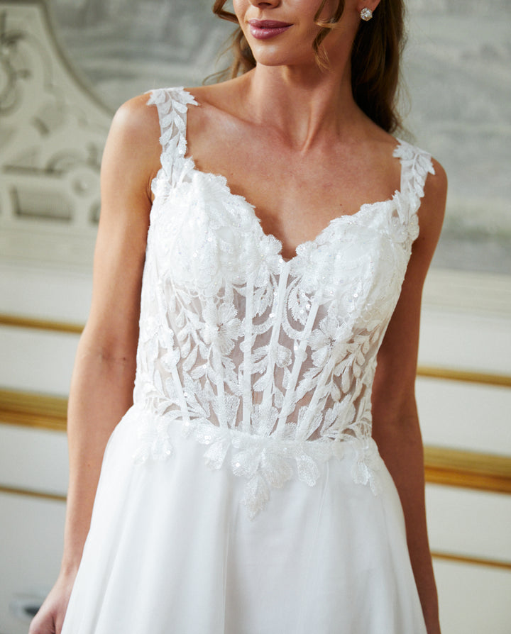 Vestido Largo de Novia Vilma Ivory