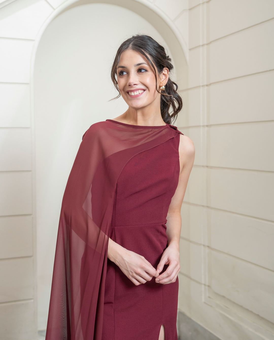 Vestido de Fiesta Largo Rania Burdeo