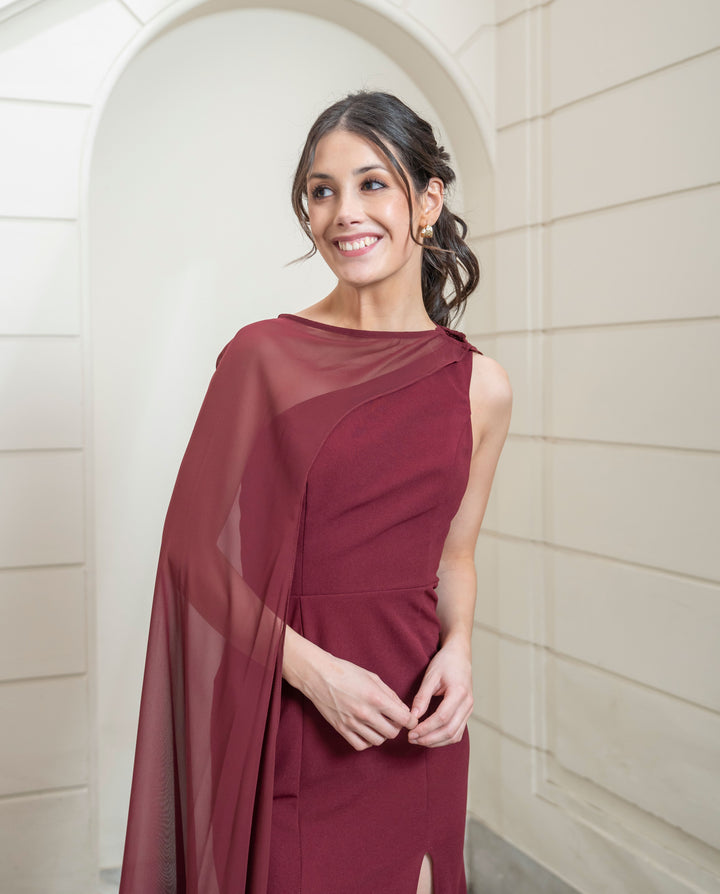 Vestido de Fiesta Largo Rania Burdeo