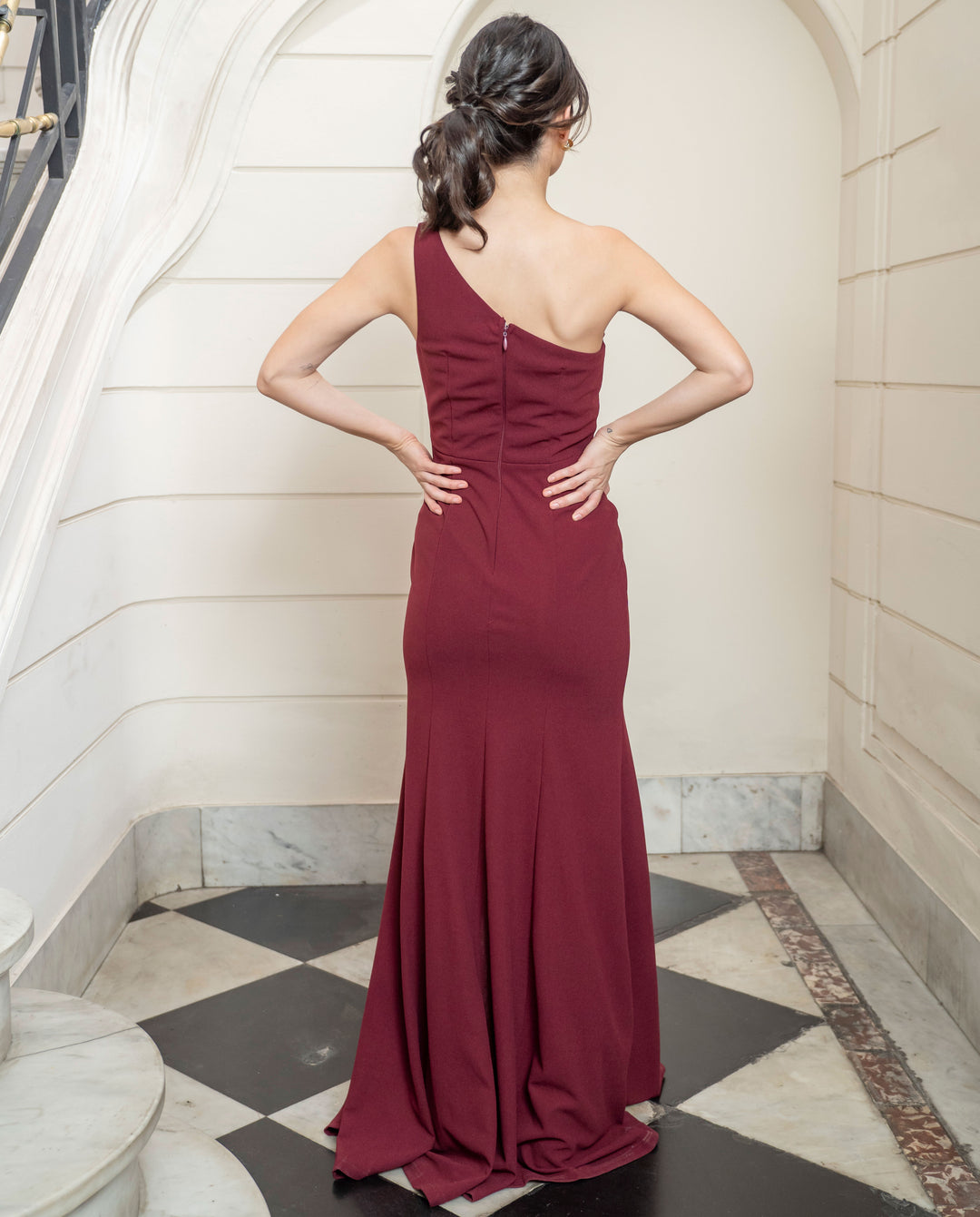 Vestido de Fiesta Largo Rania Burdeo