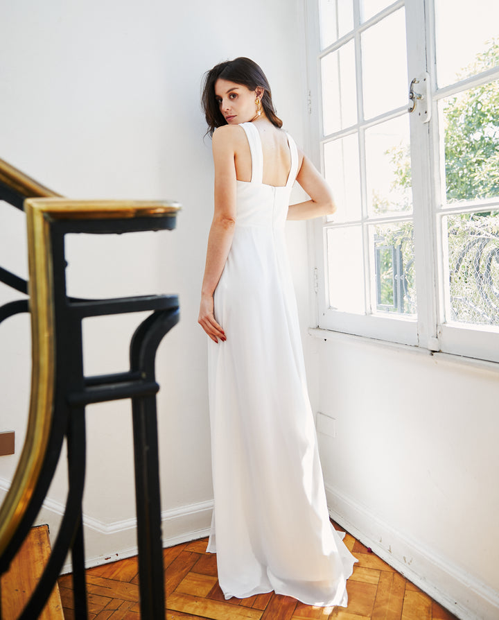 Vestido Largo de Novia Elisa Halter Ivory