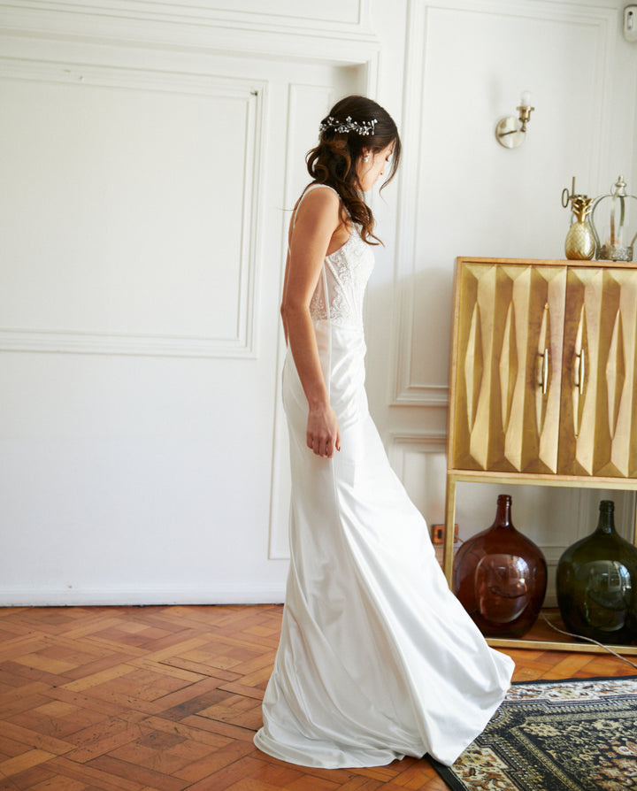 Vestido Largo de Novia Madrid Blanco