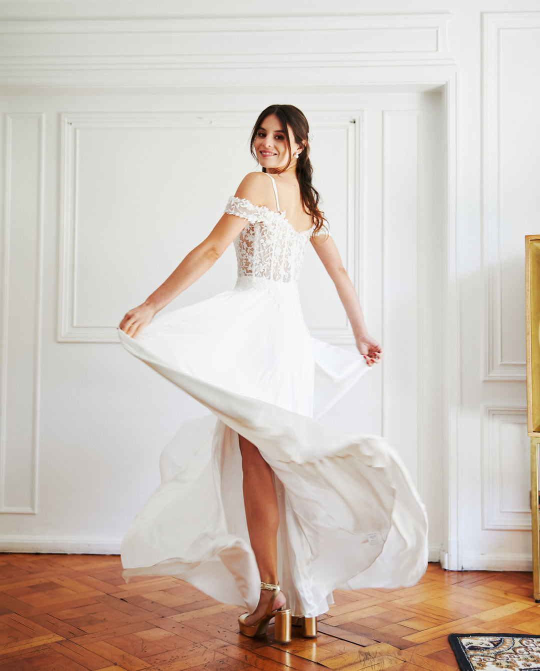 Vestido Largo de Novia Carmona Blanco