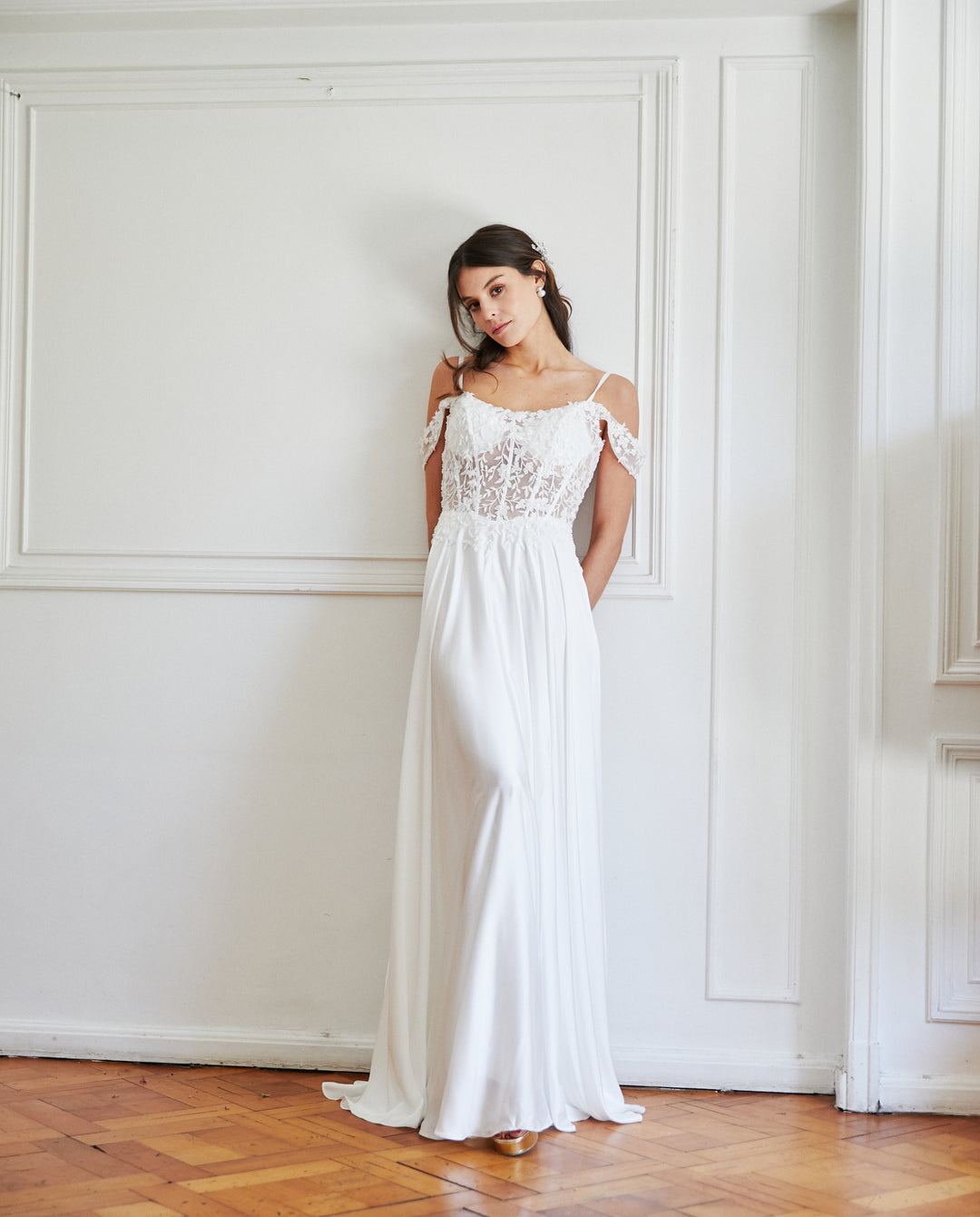 Vestido Largo de Novia Carmona Blanco