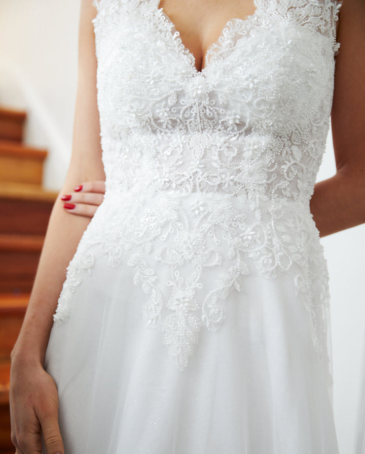 Vestido Largo de Novia Marbella Blanco