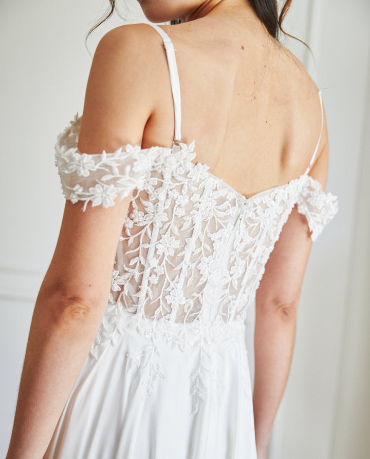 Vestido Largo de Novia Carmona Blanco