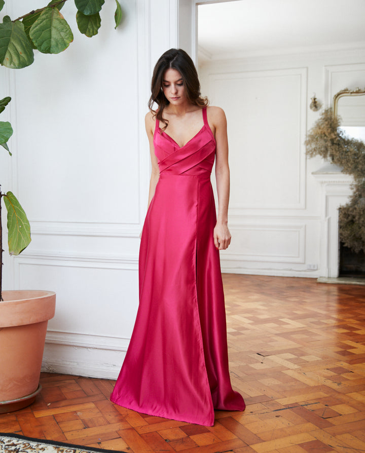 Vestido Largo de Fiesta Bea Cherry