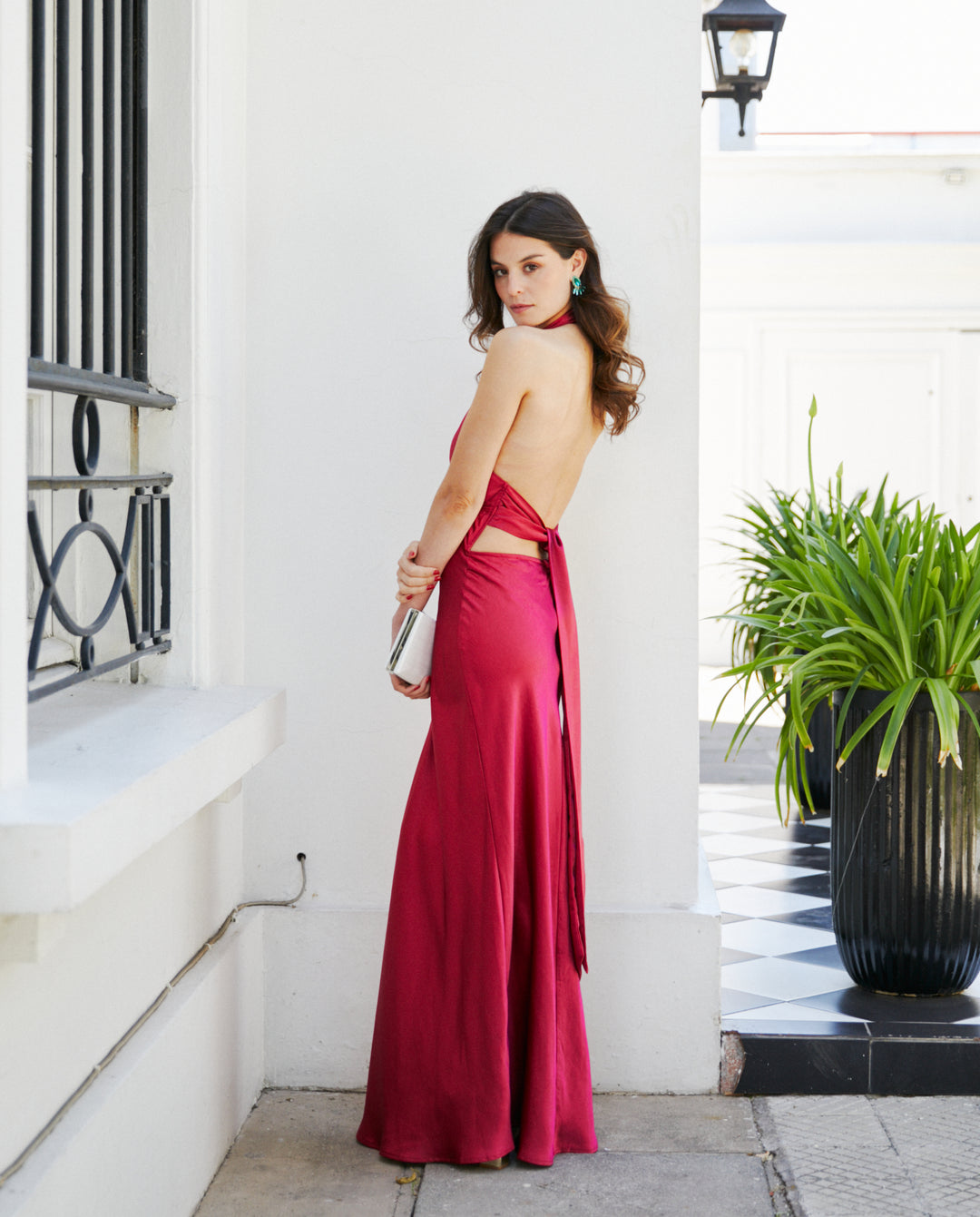 Vestido Largo de Fiesta Rena Cherry