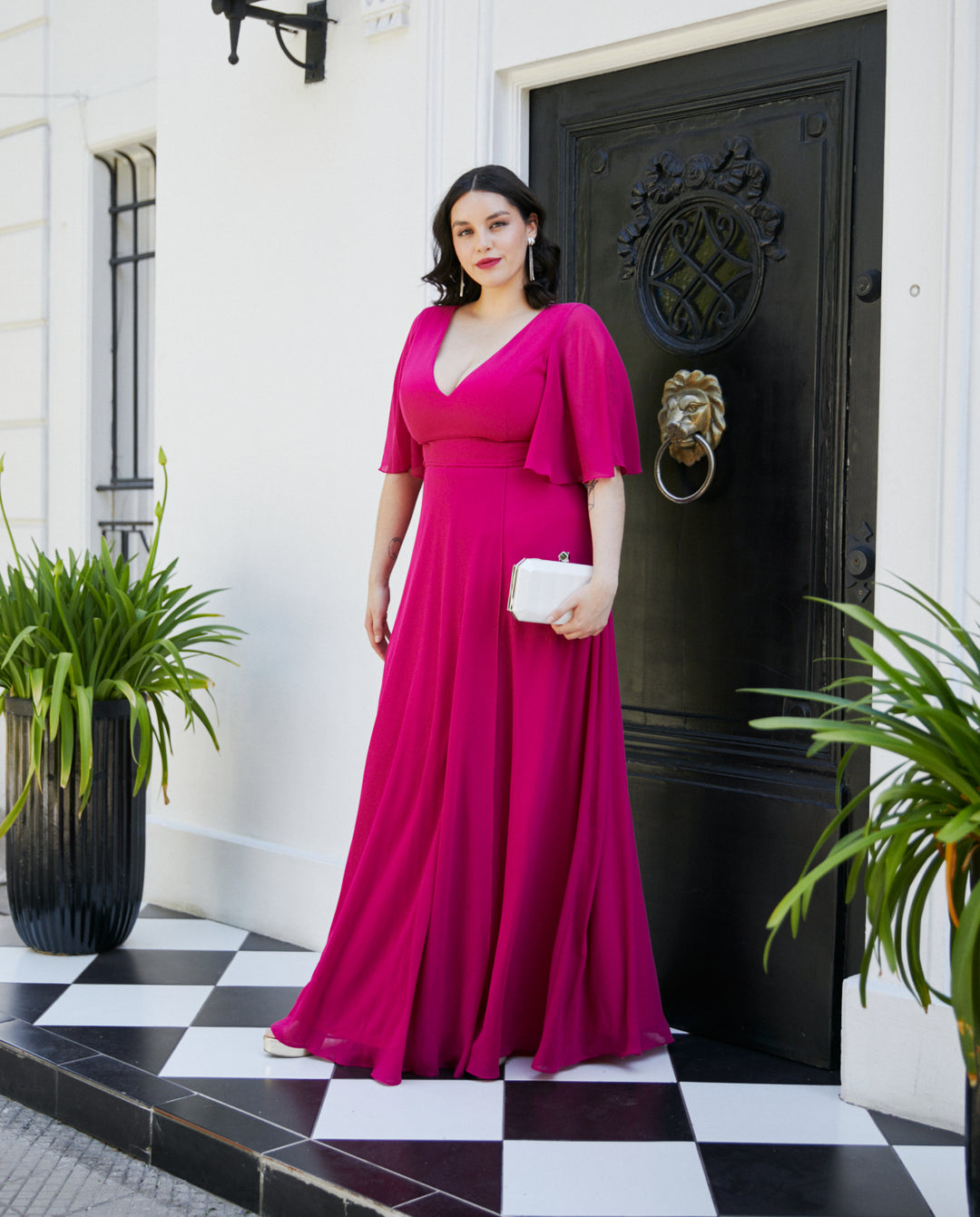 Vestido Largo de Fiesta Cristina Magenta