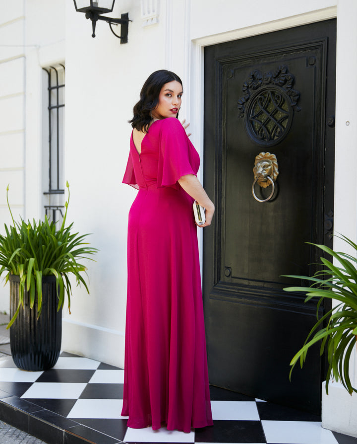 Vestido Largo de Fiesta Cristina Magenta