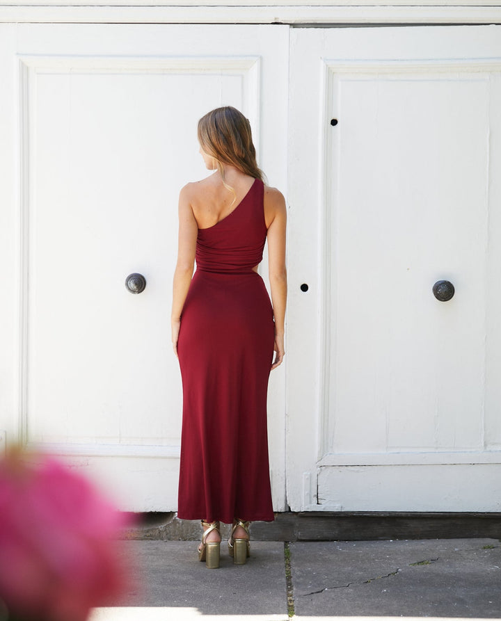 Vestido Largo de Fiesta Amara Burdeo
