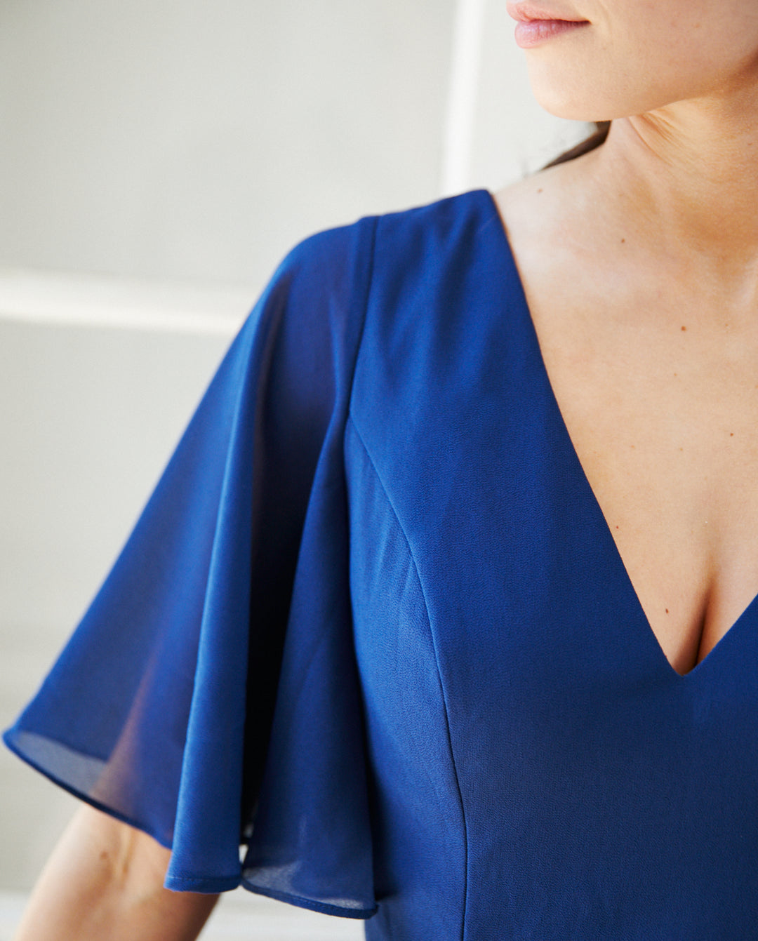 Vestido Largo de Fiesta Cristina Azul Oscuro