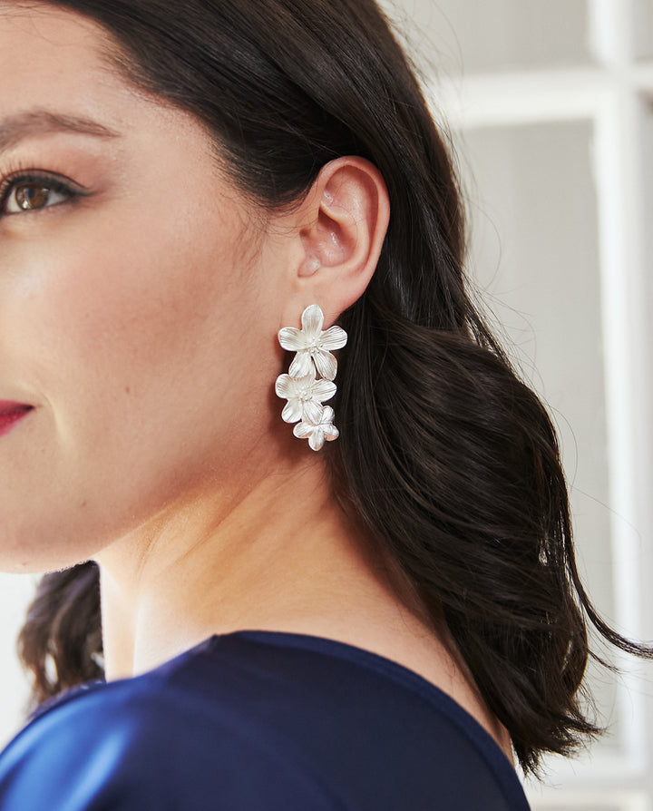 Vestido Largo de Fiesta Meli Mangas Azul Oscuro